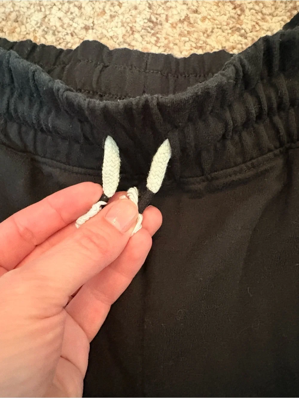 Cat & Jack Black Drawstring Knit Shorts